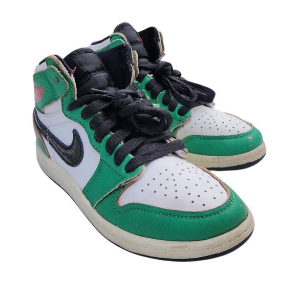 Nike Air Jordan 1 Retro High Lucky Green White CU0449-300 Sneakers Shoes 1.5Y - Picture 1 of 10